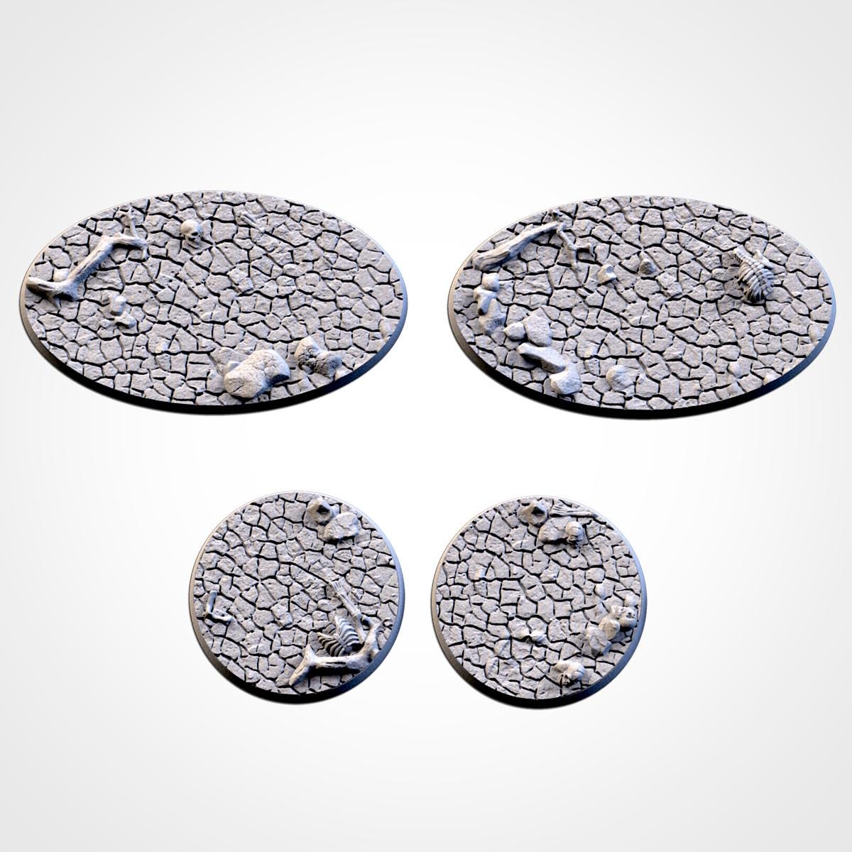 Scenic Desert Round Miniature Bases with Magnet Holes