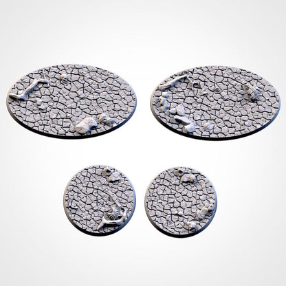 Scenic Desert Round Miniature Bases with Magnet Holes