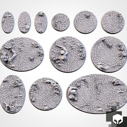 Scenic Desert Round Miniature Bases with Magnet Holes