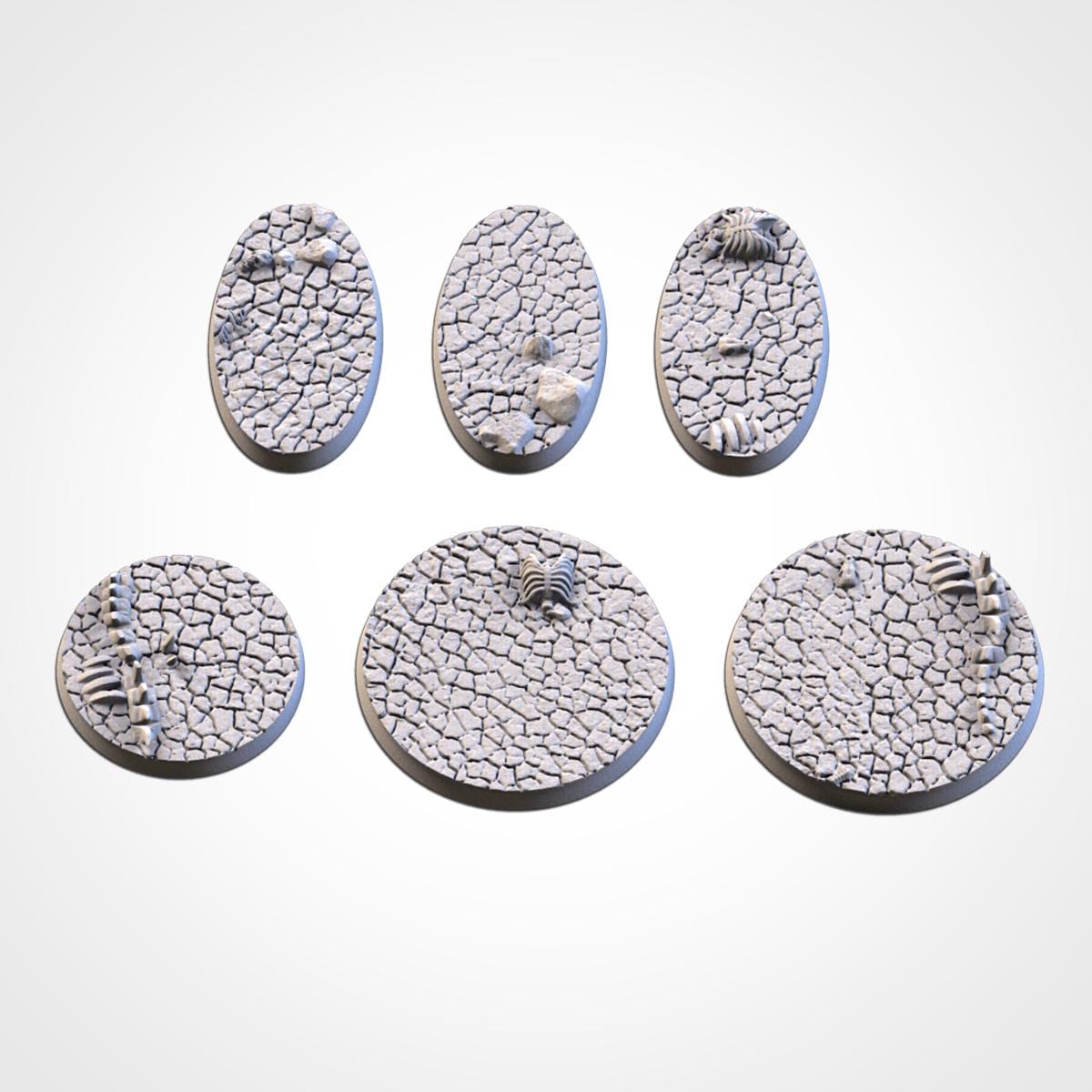 Scenic Desert Round Miniature Bases with Magnet Holes