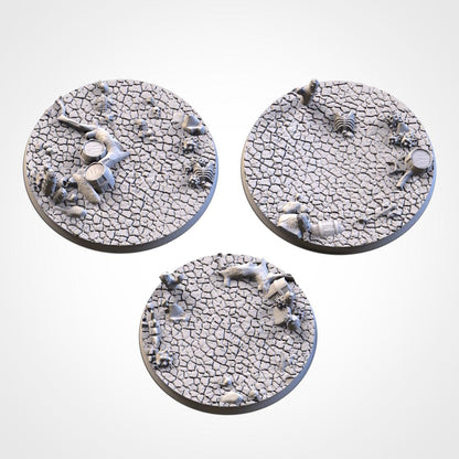 Scenic Desert Round Miniature Bases with Magnet Holes