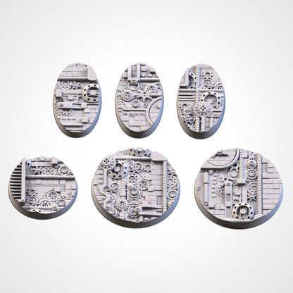 Scenic Steam Punk Round Miniature Bases with Magnet Holes