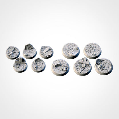 Scenic Graveyard Round Miniature Bases with Magnet Holes
