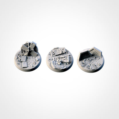 Scenic Graveyard Round Miniature Bases with Magnet Holes
