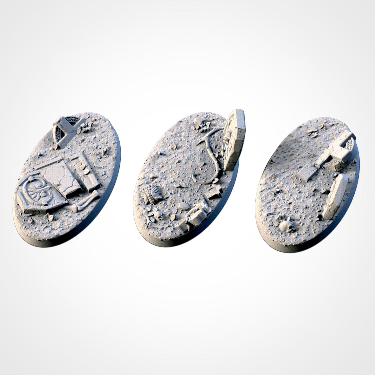 Scenic Graveyard Round Miniature Bases with Magnet Holes
