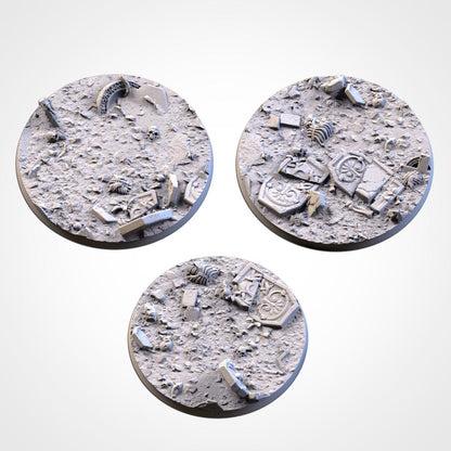 Scenic Graveyard Round Miniature Bases with Magnet Holes